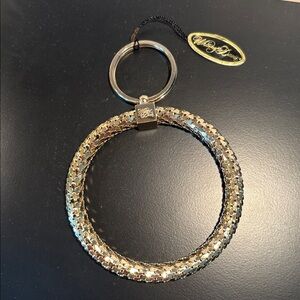 Chic Gold Braided Purse Charm Keychain Vintage